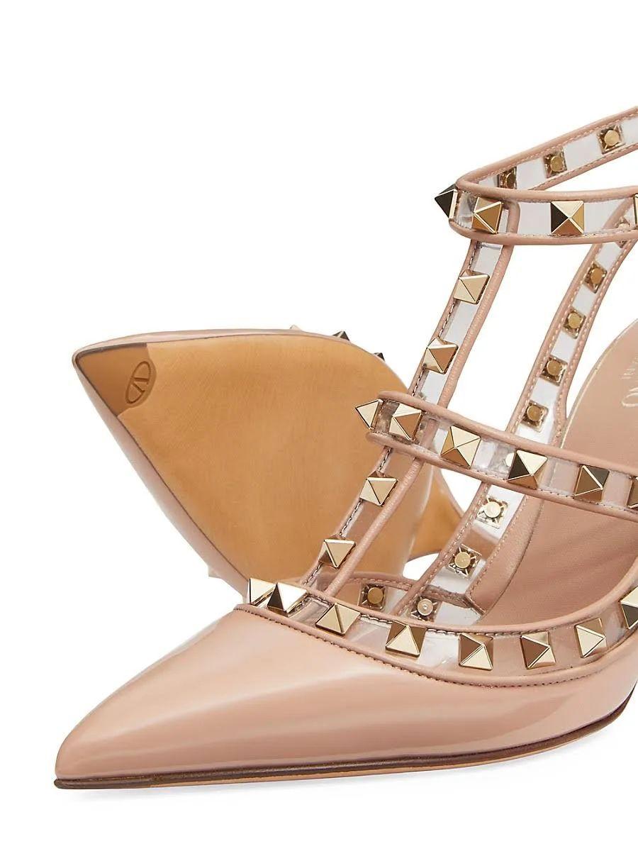 Valentino garavani Décolleté con cinturini Rockstud Beige