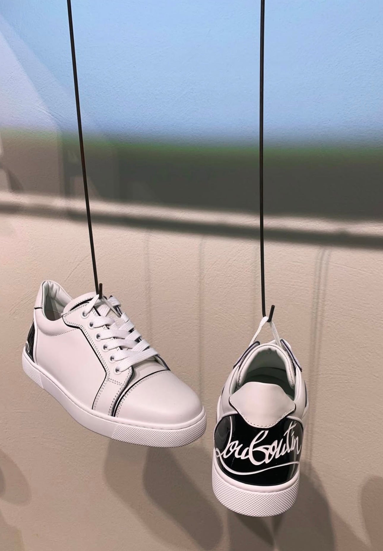 Christian Louboutin SNEAKERS FUN VIEIRA IN PELLE BIANCA/NERO