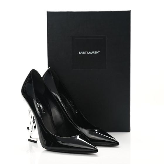 Saint Laurent Tacchi Saint Laurent in pelle verniciata con logo Opyum