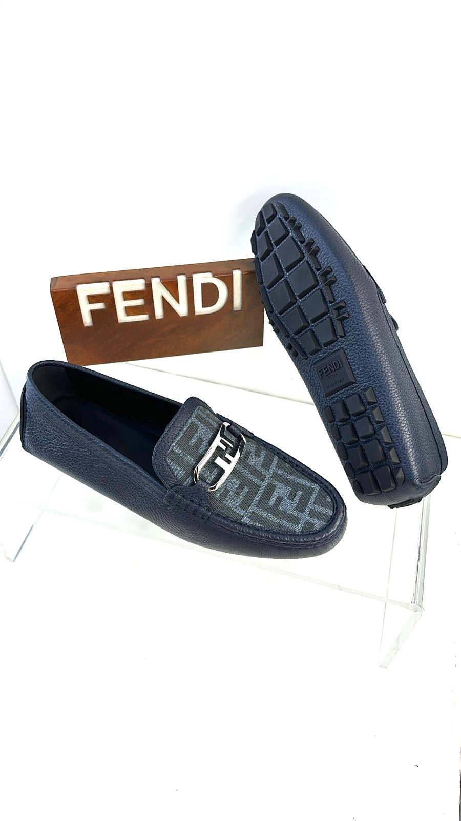 FENDI mocassino uomo blu.