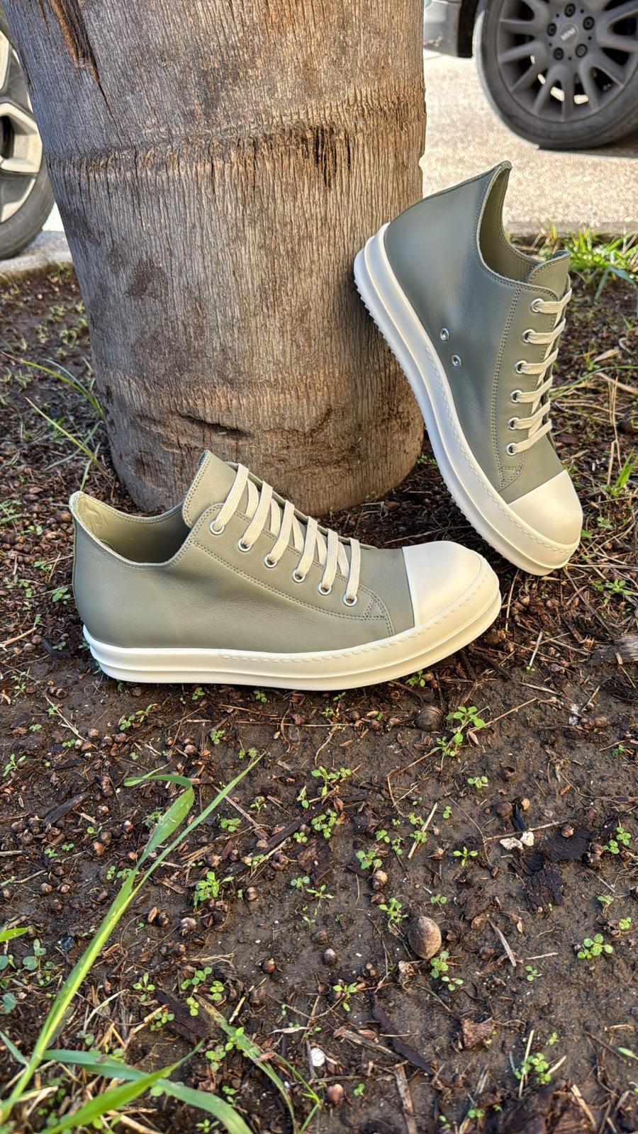 Rick Owens Leather Low Sneakers